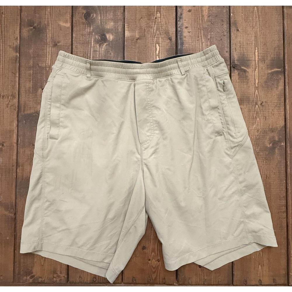 Birddogs Shorts Men's Medium Beige Lined Athletic Size XXL SKU 0165